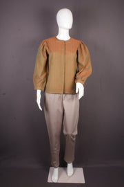 Women's Orange with Green Lining Short Top