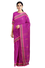 Dyzantine Violet Saree with Buti and Multi Border