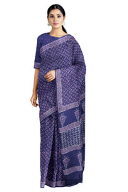 Handwoven Naturally Dyed Indigo Saree