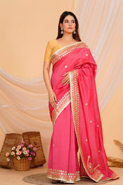 Hand Embroidered Zardozi Saree