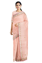 Hand Embroidered Zardozi Saree