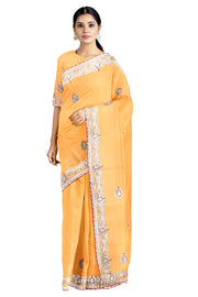 Hand Embroidered Zardozi Saree