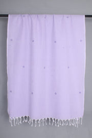 Handwoven Cotton Light Purple Stole with Butis