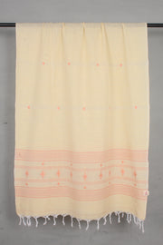 Yellow Stole with Butis and Orange Lining Border