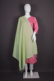 Handwoven Cotton Sea Green Dupatta