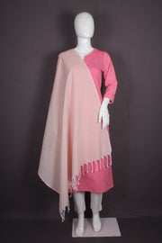Handwoven Cotton Baby Pink Dupatta