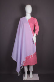 Handwoven Cotton Purple Dupatta