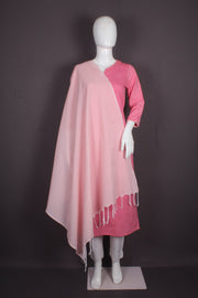 Handwoven Cotton Peach Dupatta