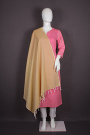 Handwoven Cotton Mustard Yellow Dupatta