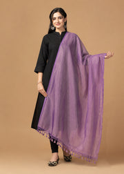 Purple and Golden Zari Tissue Dupatta