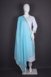 Handwoven Cotton Dupatta with Zari Border