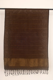 Brown Dupatta with Golden Zari Linings