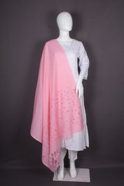 Handwoven Cotton Stole with Intricate Katha Embroidery