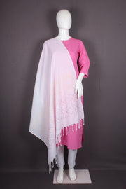 Handwoven Cotton Dupatta with Intricate Katha Embroidery