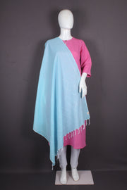 Handwoven Cotton Dupatta with Intricate Katha Embroidery