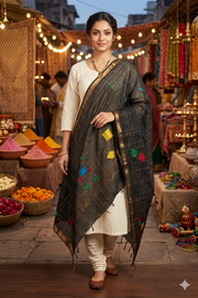 Handwoven Jamdani Banarasi Dupatta