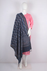Handwoven Cotton Dabu Printed Dupatta