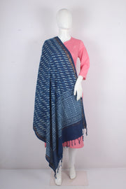 Handwoven Cotton Dabu Printed Dupatta
