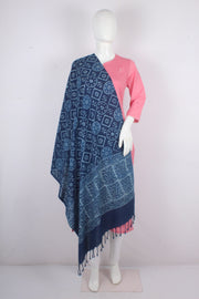 Handwoven Cotton Dabu Printed Dupatta