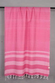 Coral Stole with White Lining Border