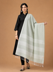 Light Green Stole with White Striped