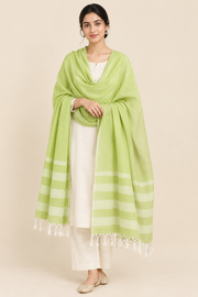 Green Stole with White Striped
