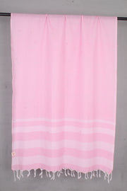 Pink Stole with White Striped