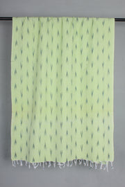 Handwoven Cotton Sea Green Ikat Stole