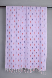 Handwoven Cotton Purple Ikat Stole