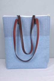 Grey and Blue Hand Bag