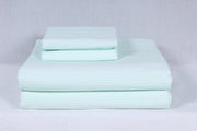 Mint Green and White Striped Double Bedsheet
