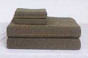 Dark Yellow and Black Striped Double Bedsheet