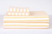 Orange and White Striped Double Bedsheet