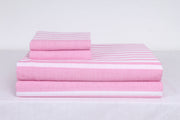 Pink Striped Double Bedsheet