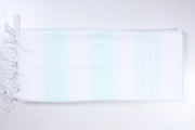 Green and White Striped Single Bedsheet
