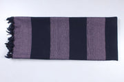 Purple and Black Striped Single Bedsheet