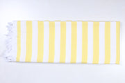 Yellow and White Striped Extra Soft Chadar