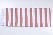 Brown and White Striped Extra Soft Chadar