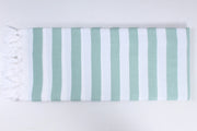 Dark Green and White Striped Extra Soft Chadar