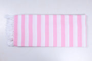 Pink and White Striped Soft Chadar