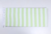Green and White Striped Soft Chadar