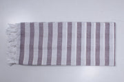 Brown and White Striped Single Bedsheet