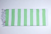 Pastel Green and White Striped Extra Soft Chadar
