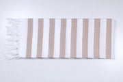 Beige and White Striped Extra Soft Chadar