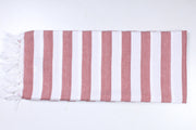 Red and White Striped Extra Soft Chadar