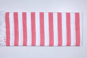 Red and White Striped Extra Soft Chadar