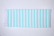 Pale Green and White Striped Single Bedsheet