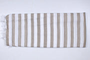 Hazel Wood Gray and White Striped Extra Soft Chadar