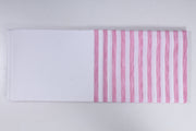 White and Pink Striped Soft Chadar