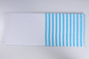 White and Blue Striped Soft Chadar